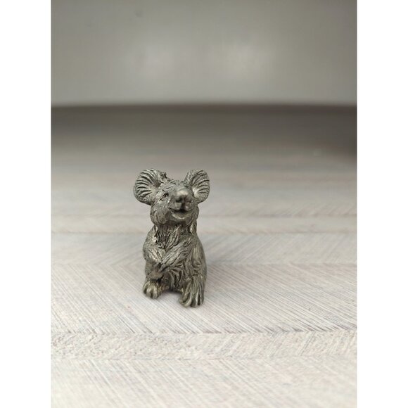 Cast Iron Mouse Figurine 2" Tall Decorative Collectible Rustic Charm - Picture 3 of 6